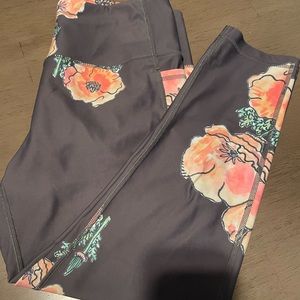Medium senita California poppy leggings